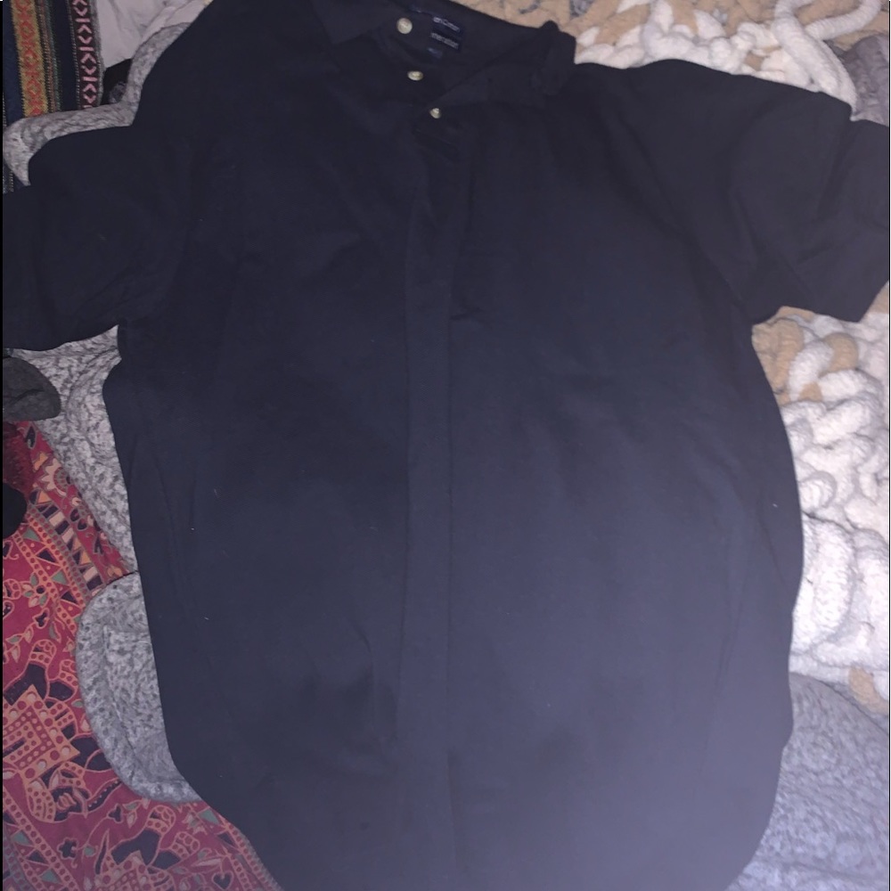 men’s navy blue shirt sleeve shirt